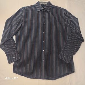 INC International Concepts Black and W Striped Shirt